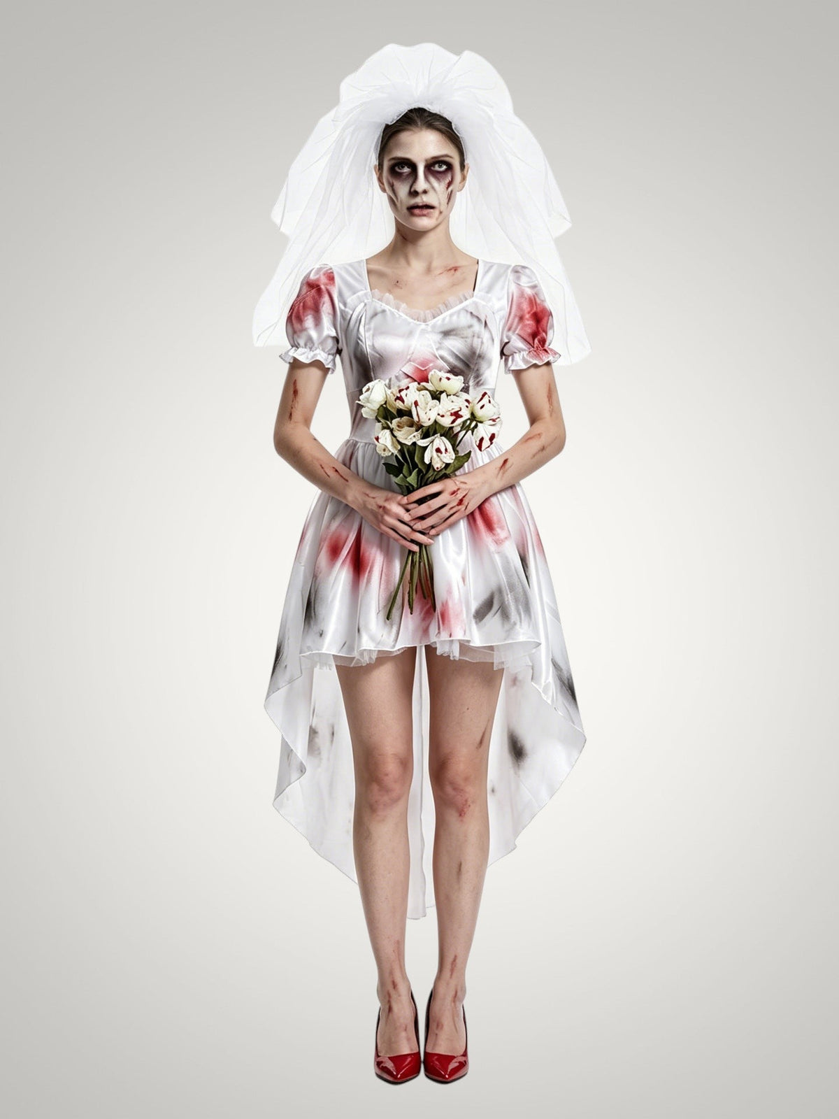 Genevieve | Women's Zombie Bloody Bride Halloween Costume Dress