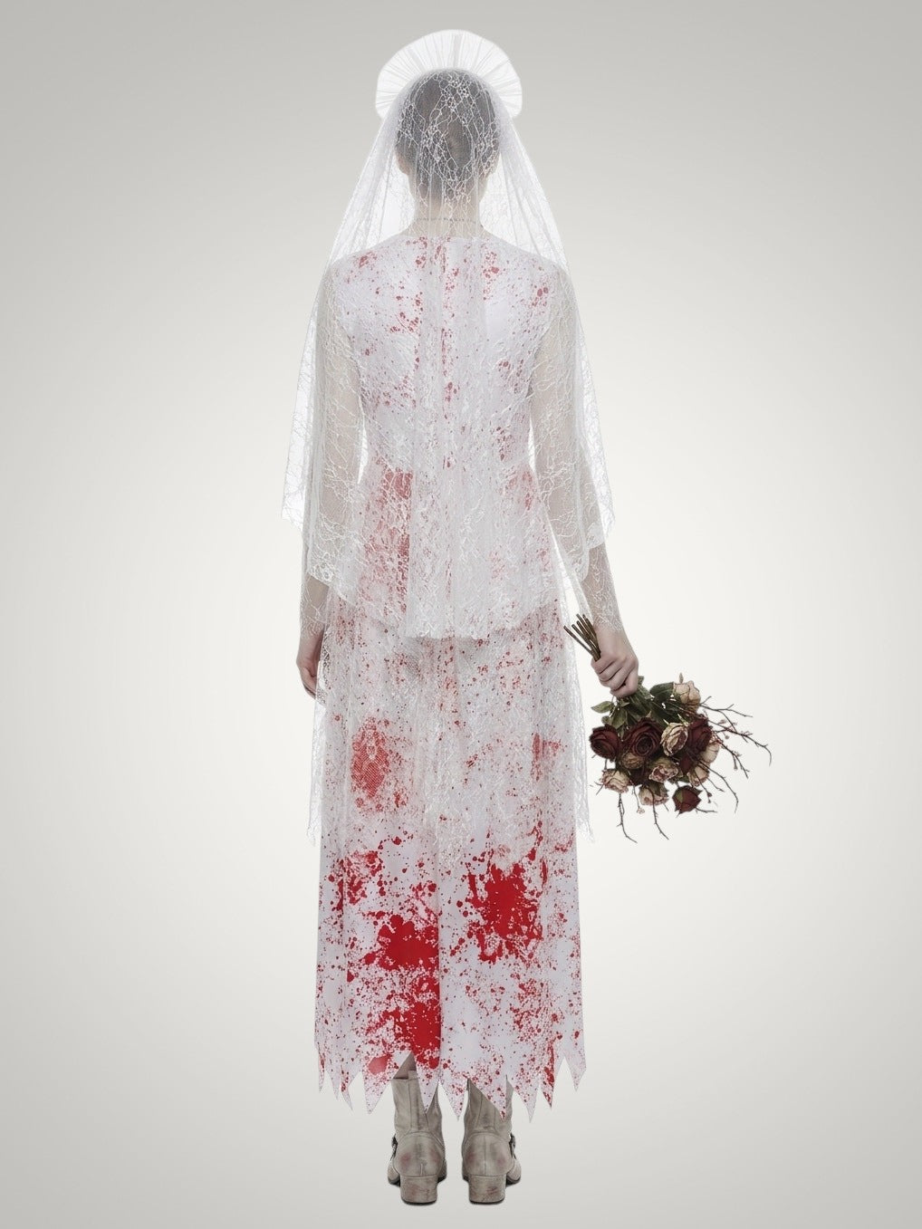 Genevieve | Women's Zombie Bloody Bride Halloween Costume Dress