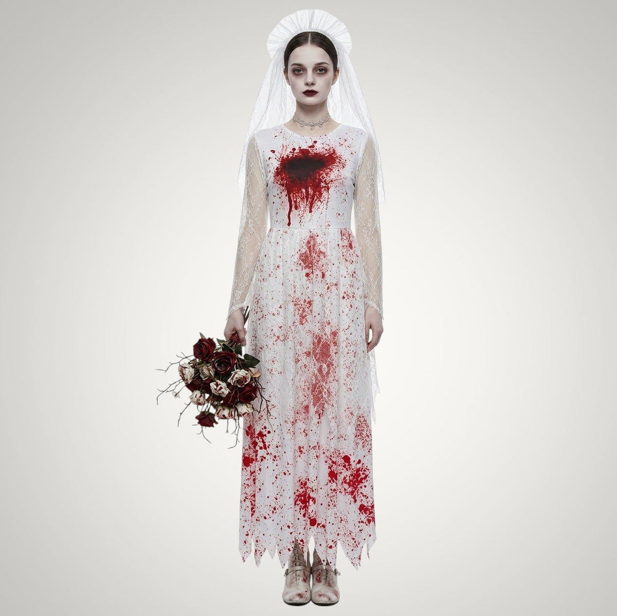 Genevieve | Women's Zombie Bloody Bride Halloween Costume Dress