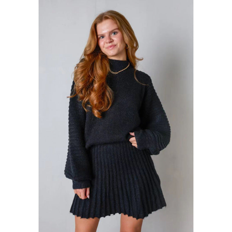 Eleanor | Women's Cozy Knitted Jumper Dress Set