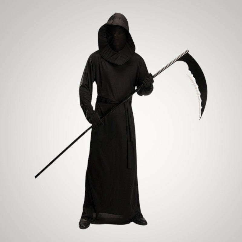 Isaac | Black Halloween Grim Reaper Costume with Hood