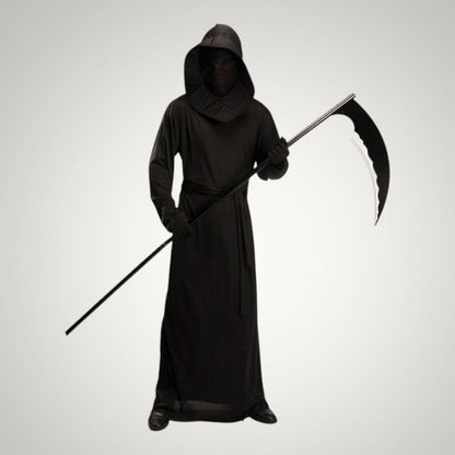 Isaac | Black Halloween Grim Reaper Costume with Hood