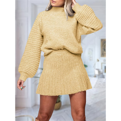 Eleanor | Women's Cozy Knitted Jumper Dress Set