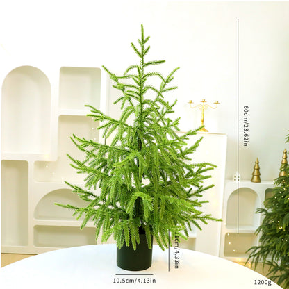 Realistic Soft-Touch Tabletop Christmas Tree with Lights