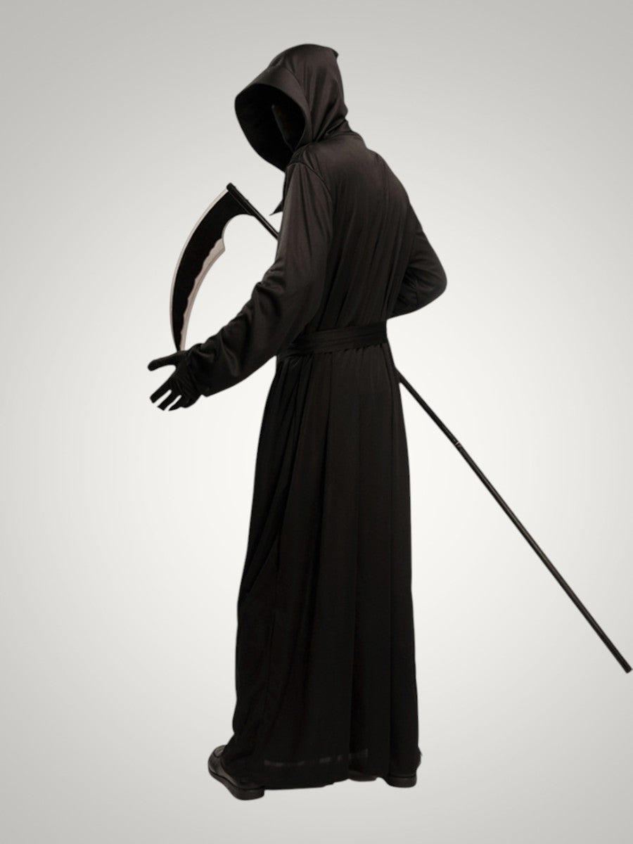 Isaac | Black Halloween Grim Reaper Costume with Hood