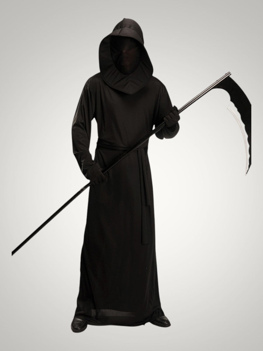 Isaac | Black Halloween Grim Reaper Costume with Hood