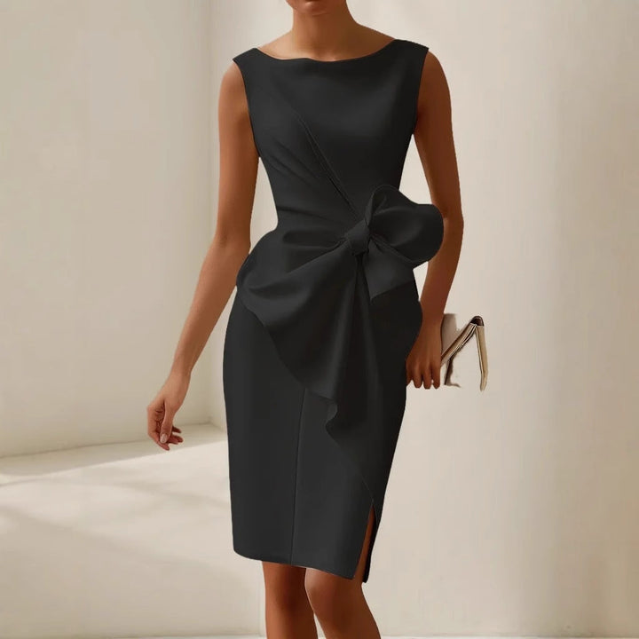 Felicia | Women’s Elegant Bow Detail Midi Dress