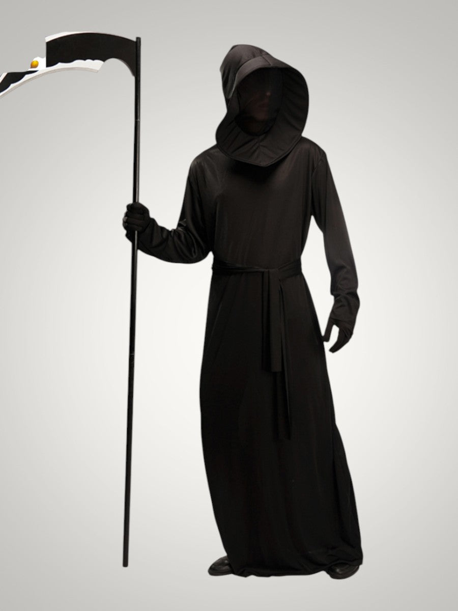 Isaac | Black Halloween Grim Reaper Costume with Hood