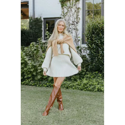 Eleanor | Women's Cozy Knitted Jumper Dress Set