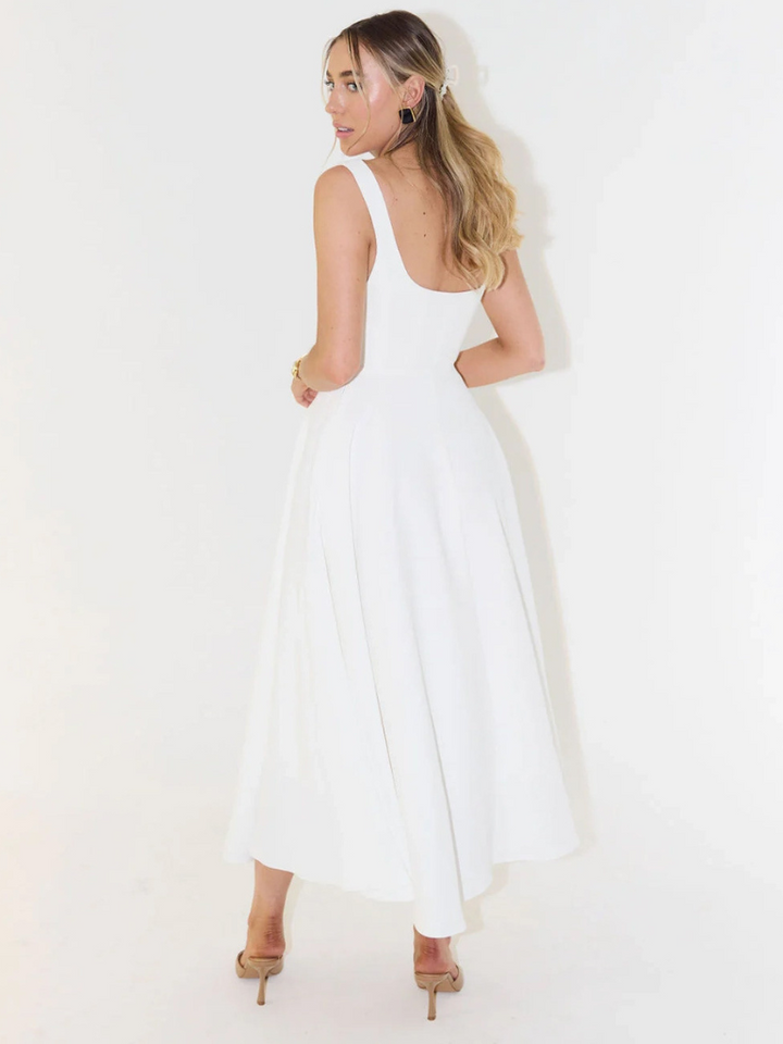 Joanna | Women’s Classic Wide Strap Midi Dress