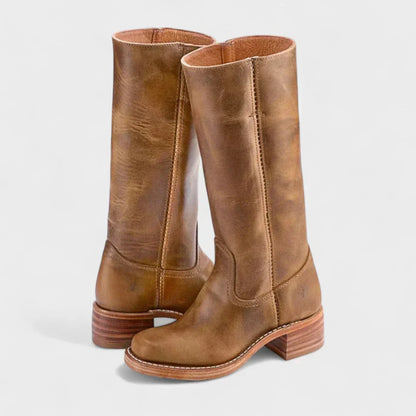 Zoya | Women's Classic Leather Knee High Boots