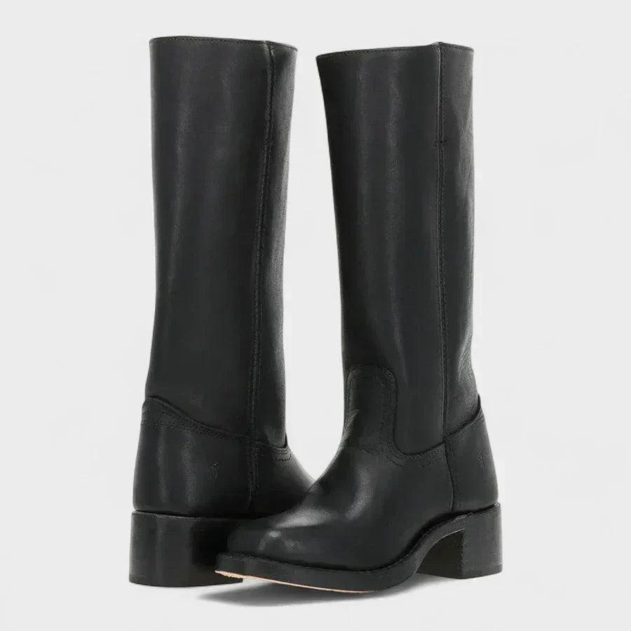 Zoya | Women's Classic Leather Knee High Boots