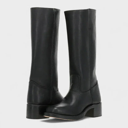 Zoya | Women's Classic Leather Knee High Boots