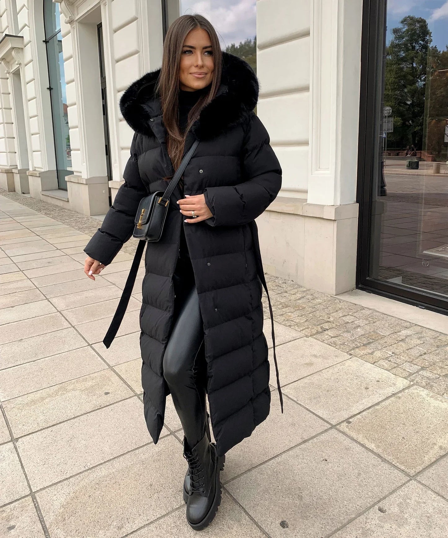 Camille | Women's Belted Long Puffer Winter Coat