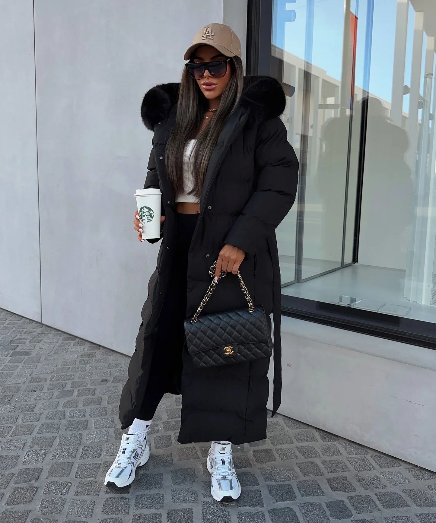 Camille | Women's Belted Long Puffer Winter Coat