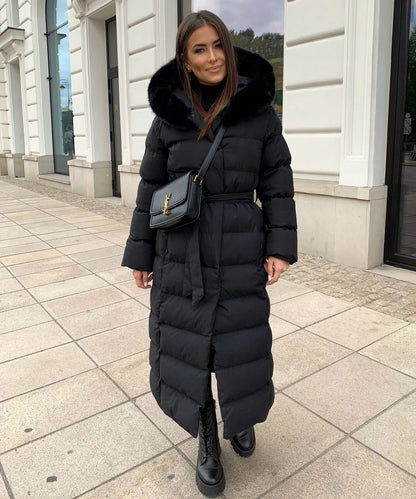 Camille | Women's Belted Long Puffer Winter Coat