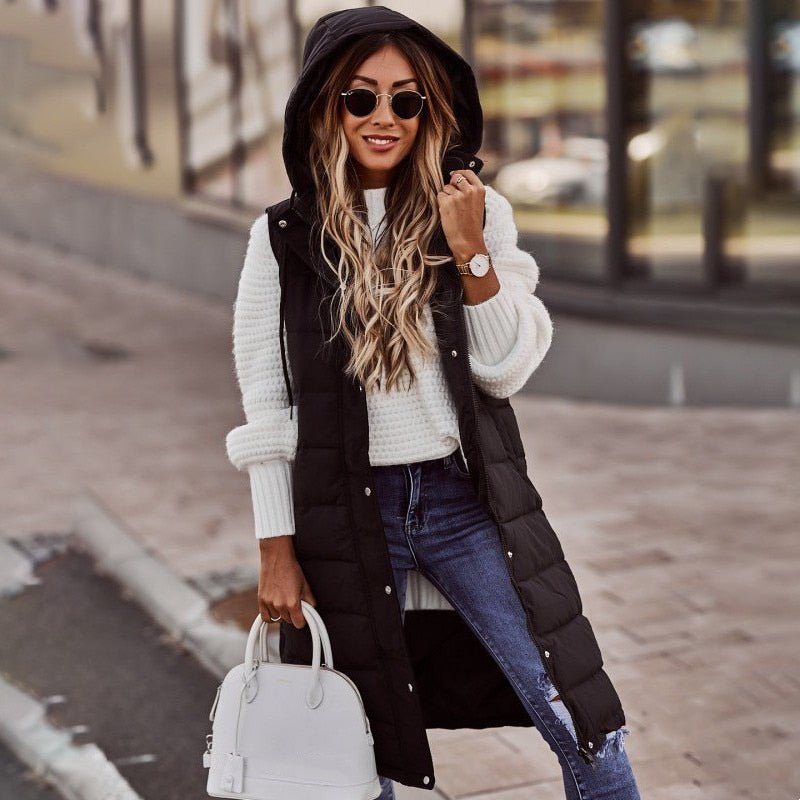 Blair | Women's Sleeveless Hooded Long Down Jacket