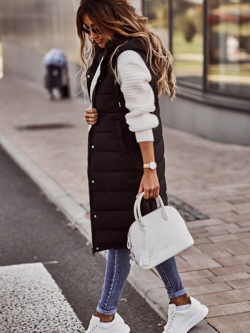 Blair | Women's Sleeveless Hooded Long Down Jacket