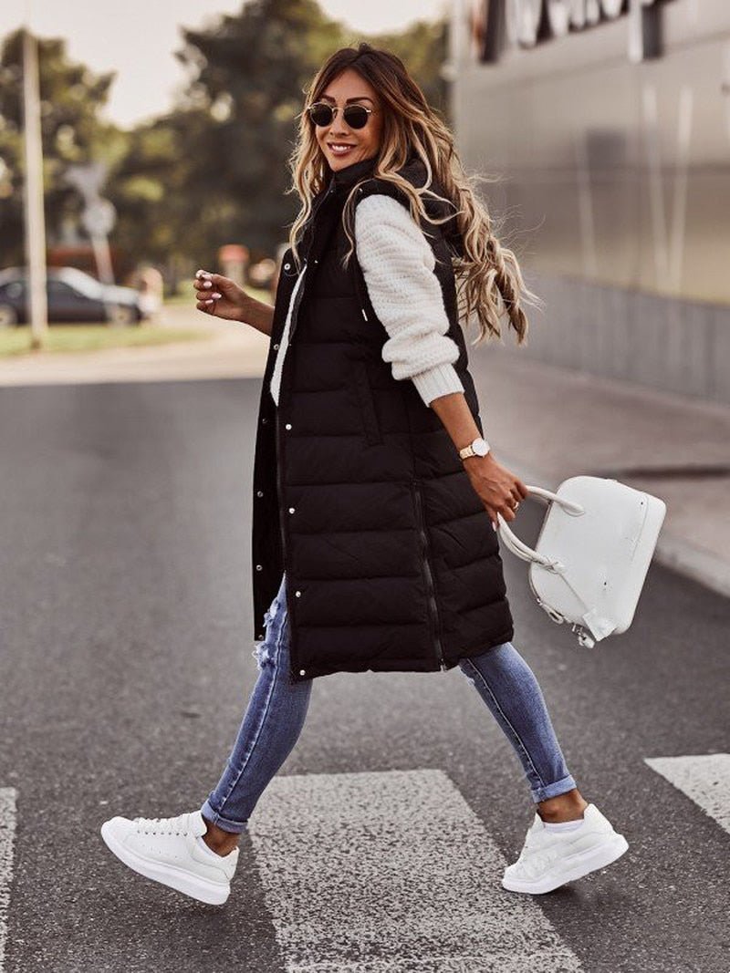 Blair | Women's Sleeveless Hooded Long Down Jacket