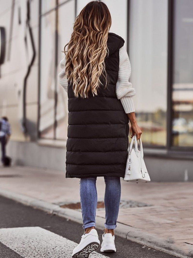 Blair | Women's Sleeveless Hooded Long Down Jacket