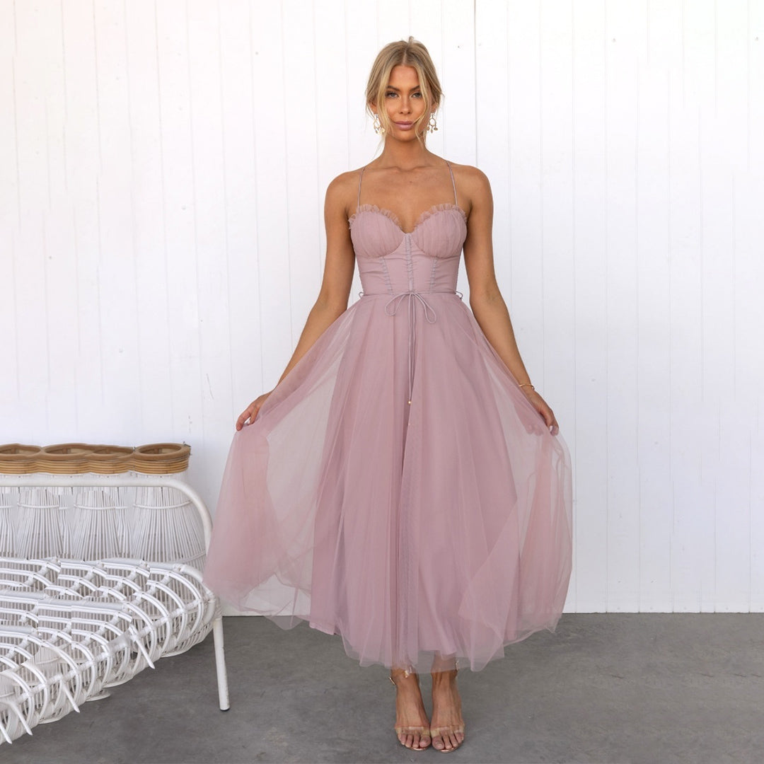 Fabia | Women's Elegant A-Line Dress with Spaghetti Straps