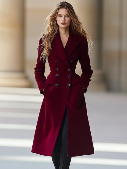 Ingrid | Women's Classic Buttoned Long Coat