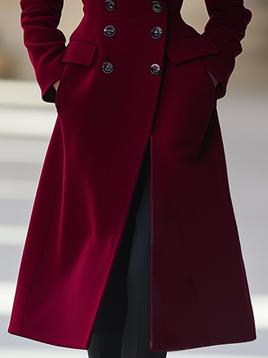 Ingrid | Women's Classic Buttoned Long Coat