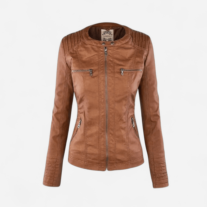 Leah | Women's Hooded Biker Leather Jacket