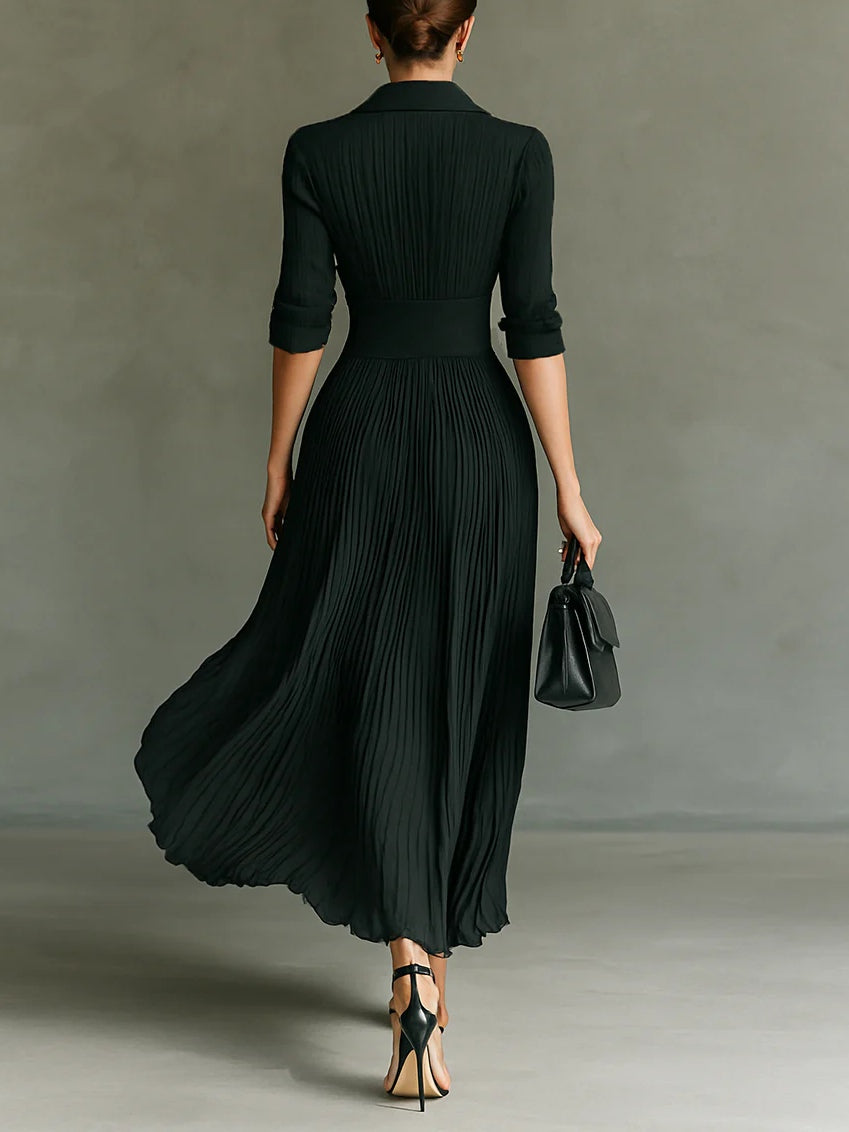 Kassia | Women’s Elegant Pleated Maxi Dress