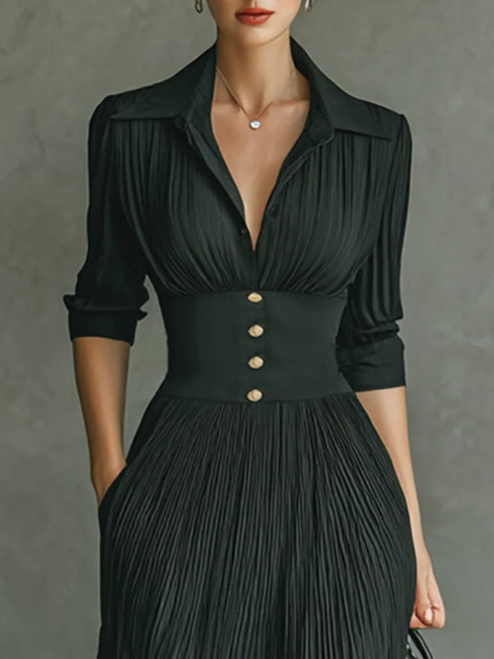Kassia | Women’s Elegant Pleated Maxi Dress