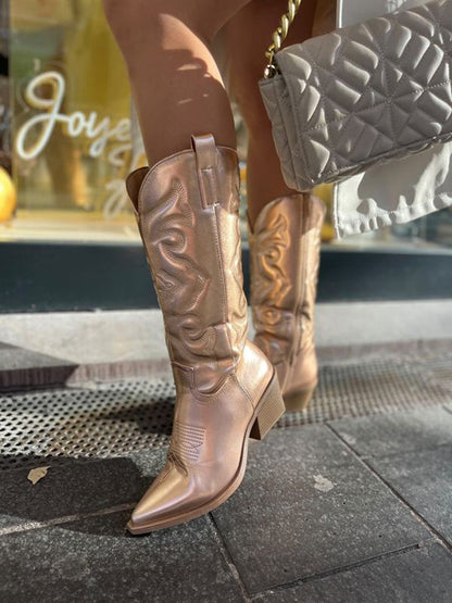 Ellie | Women’s Elegant Zipper Cowboy Boots