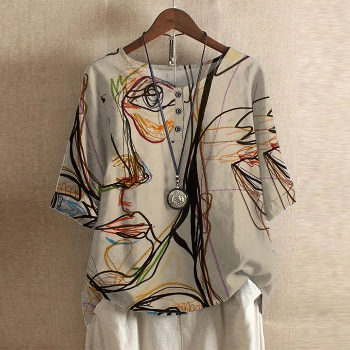 Isabella | Women's Vintage Shortsleeve Summer Blouse