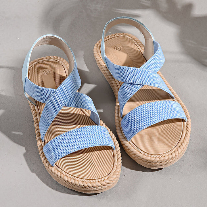 Ayla | Women's Elastic-Straps Beach Sandals