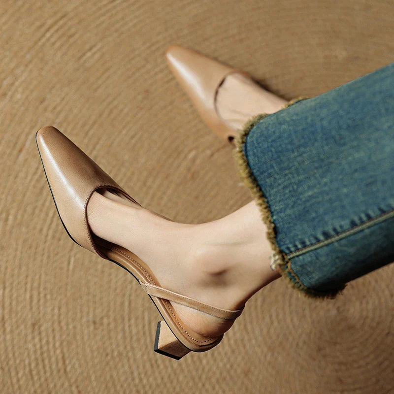 Willow | Women's Pointed Toe Leather Heels