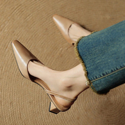 Willow | Women's Pointed Toe Leather Heels