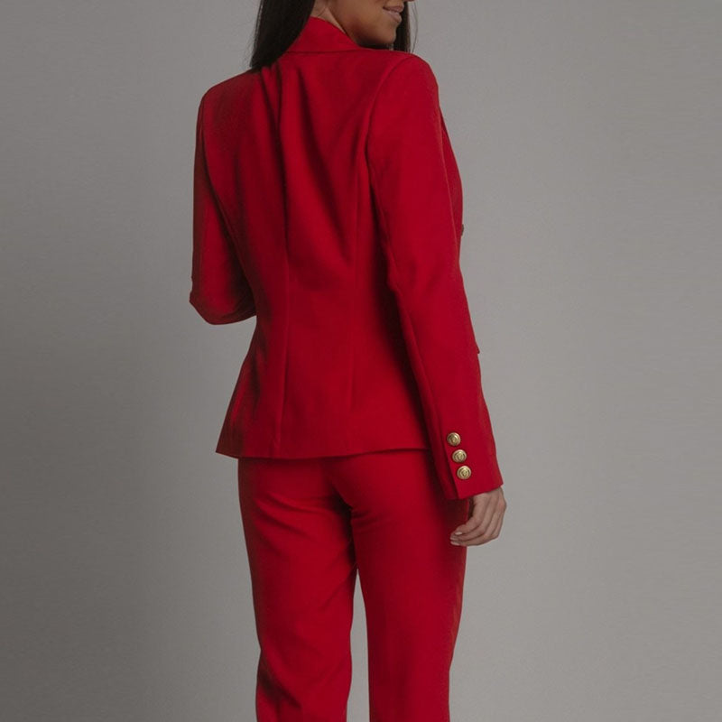 Sienna | Women's Double-Breasted Two Piece Blazer Suit Set