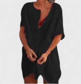 Naomi | Women’s Summer Loose Fit Tunic Midi Dress