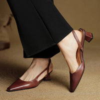 Willow | Women's Pointed Toe Leather Heels