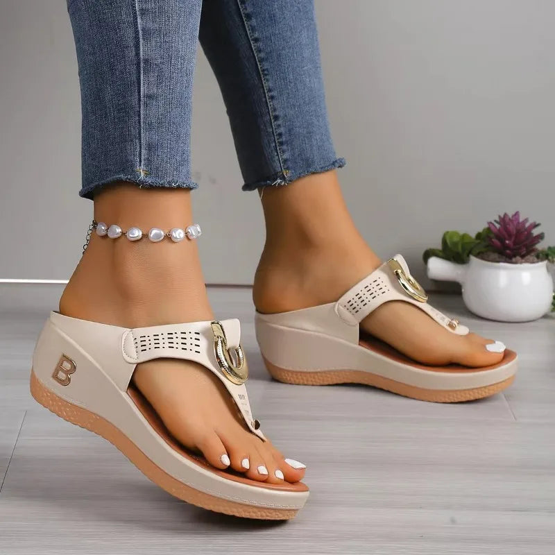 Victoria | Women's Summer T-Strap Platform Sandals