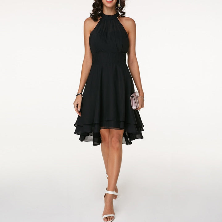 Taylor | Women’s Layered Halter Neck Midi Dress