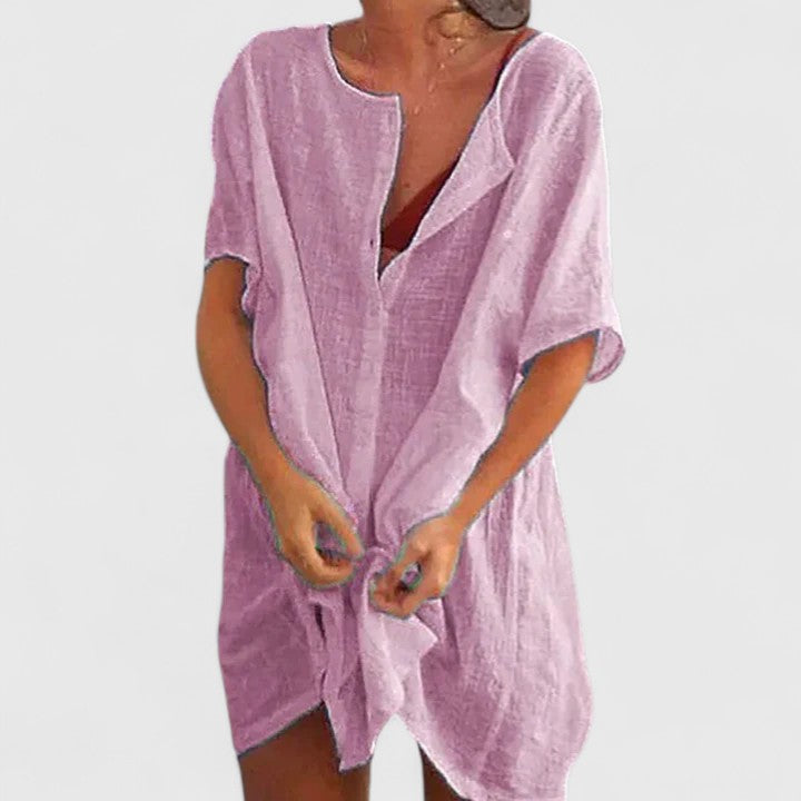 Naomi | Women’s Summer Loose Fit Tunic Midi Dress