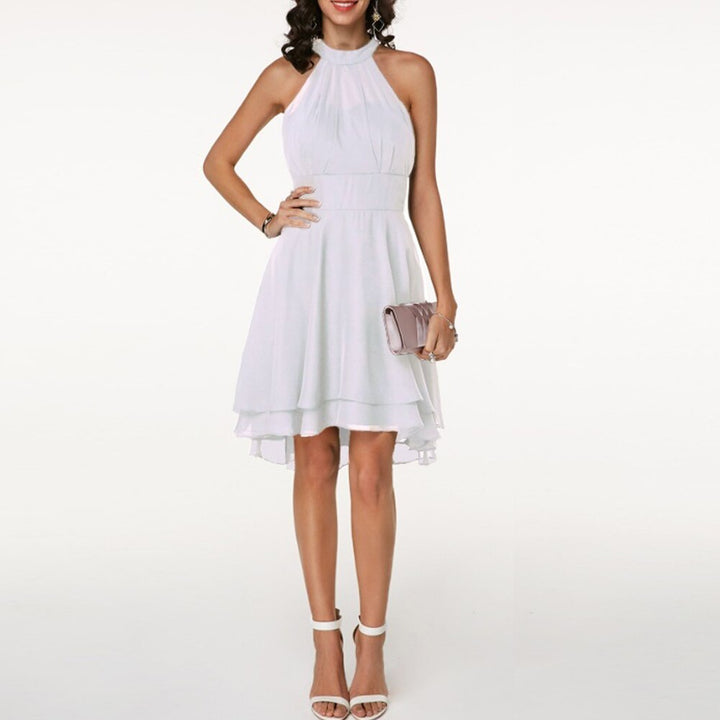 Taylor | Women’s Layered Halter Neck Midi Dress