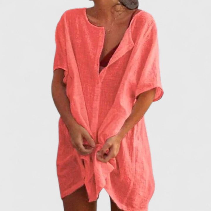 Naomi | Women’s Summer Loose Fit Tunic Midi Dress