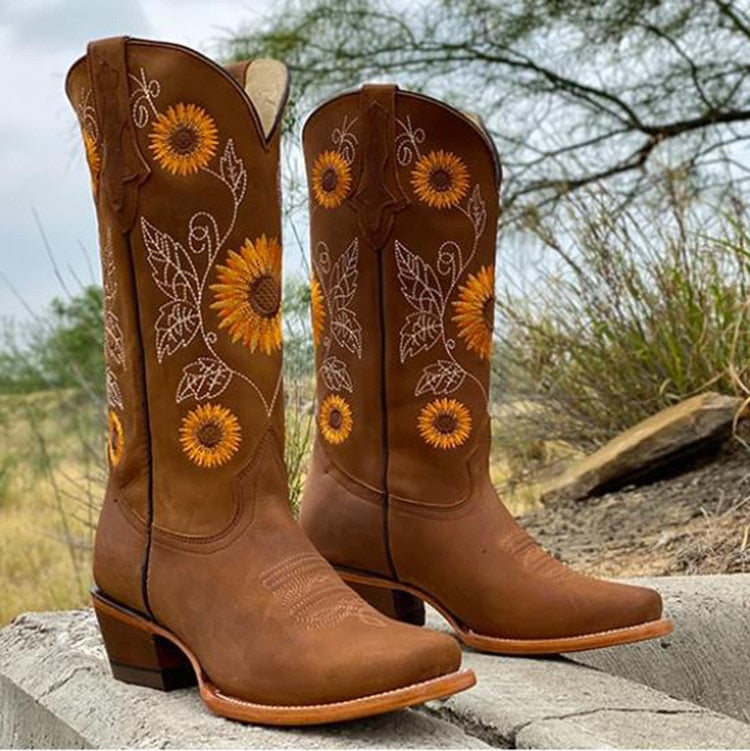 Victoria | Women’s Casual Knee High Cowboy Boots