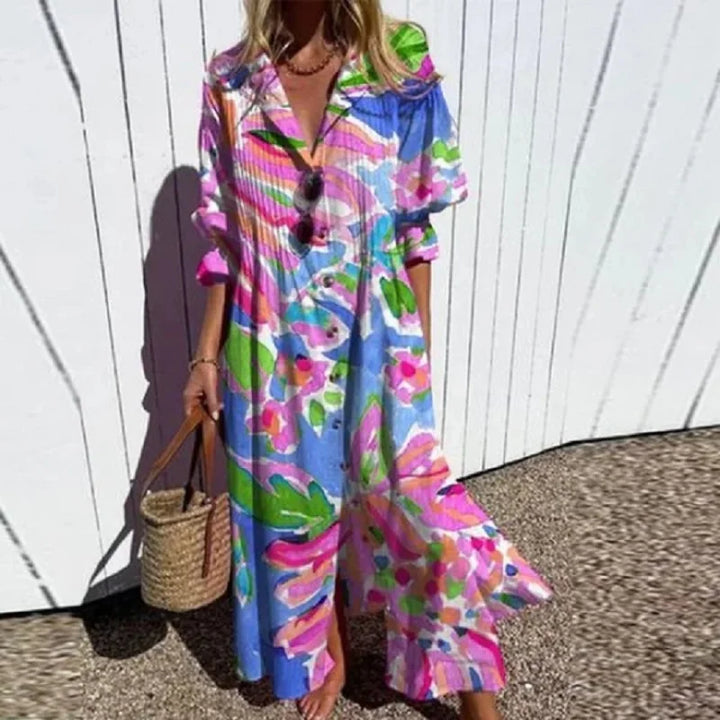 Waverly | Women's Elegant Floral Boho Dress