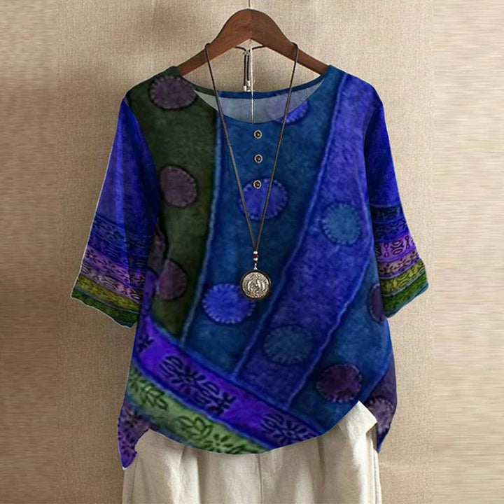 Isabella | Women's Vintage Shortsleeve Summer Blouse