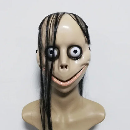 Isla | Spooky Halloween Ghost Mask with Long Hair