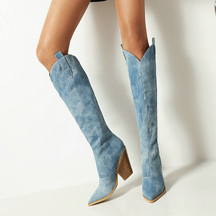 Lucy | Women’s Casual Knee High Cowboy Boots