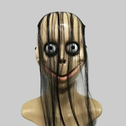 Isla | Spooky Halloween Ghost Mask with Long Hair