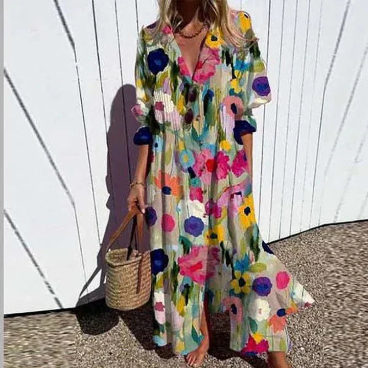 Waverly | Women's Elegant Floral Boho Dress